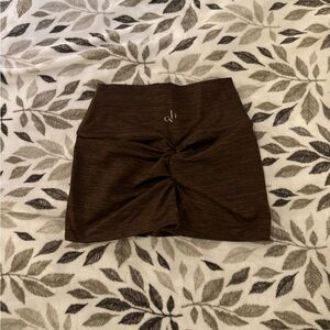 Crop Shop Boutique Scrunch Short Brown/Expresso Marl 2”
